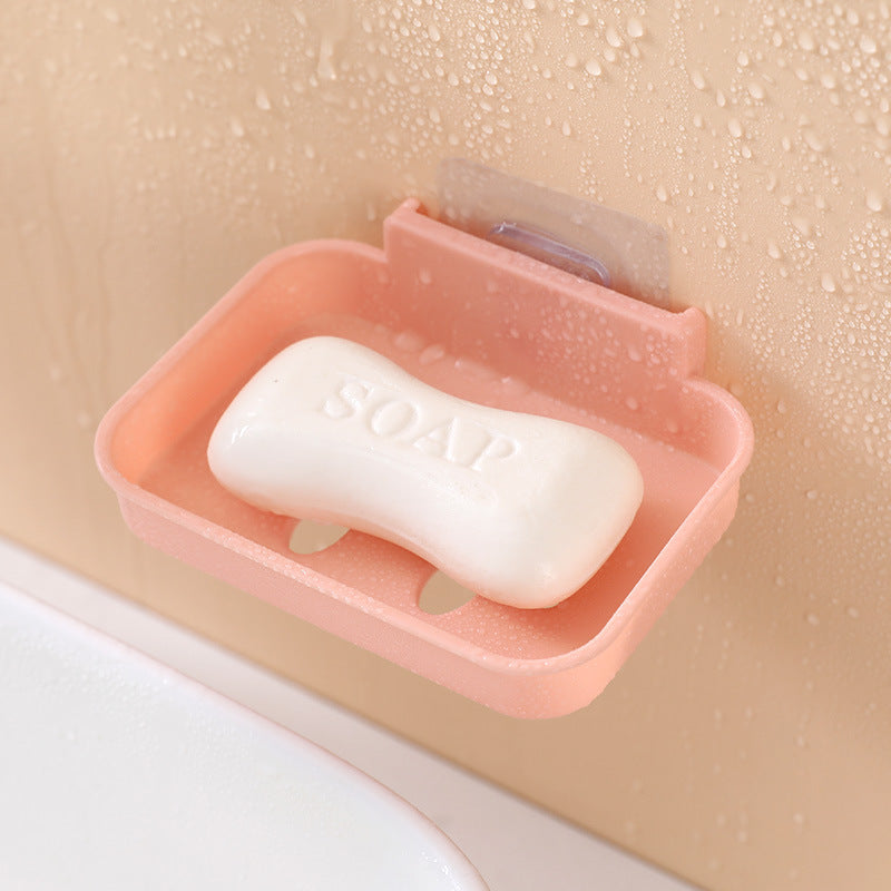 Smiley Free Punching Soap Rack Bathroom Drain Soap Box Toilet Soap Rack Wall Hanging Rack