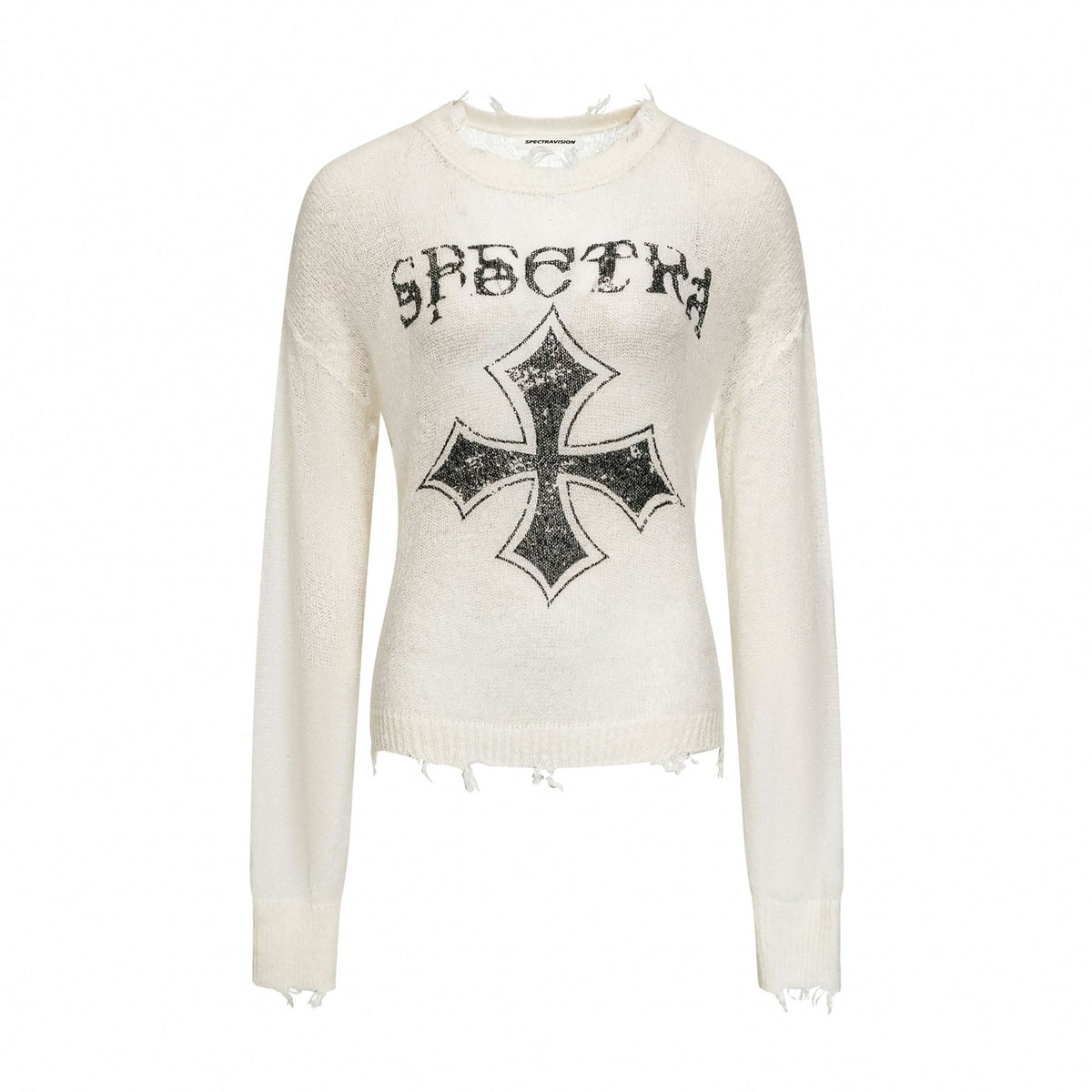 Hollow knit sweater slim fit sweater