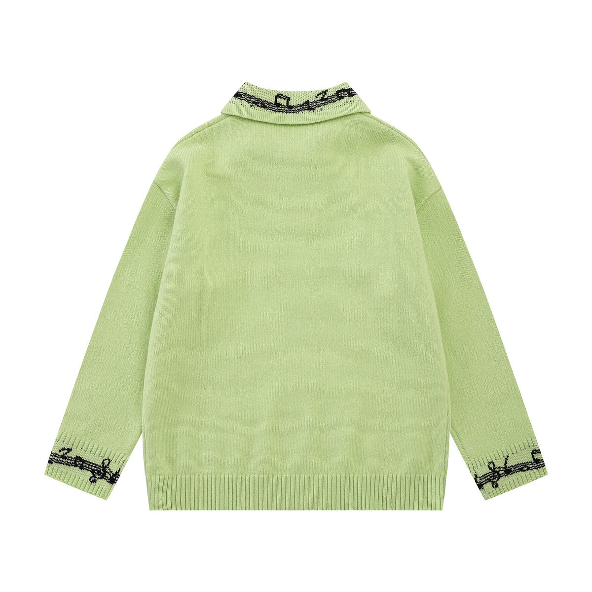 Music note jacquard sweater