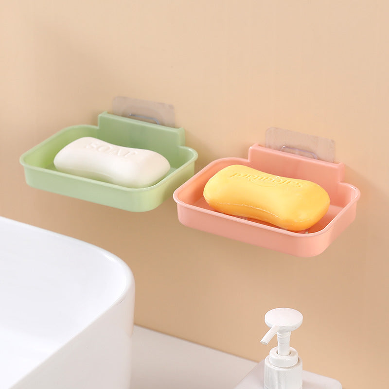 Smiley Free Punching Soap Rack Bathroom Drain Soap Box Toilet Soap Rack Wall Hanging Rack