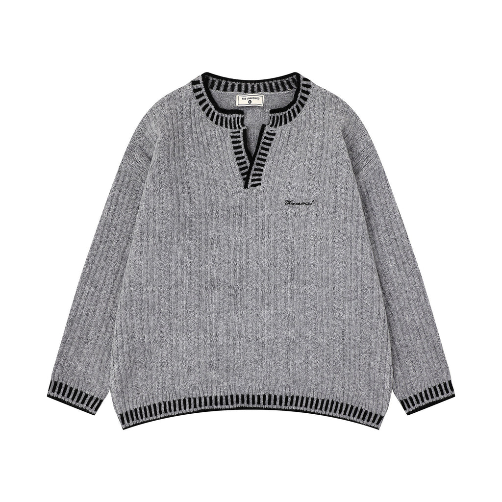 V-neck sweater base sweater