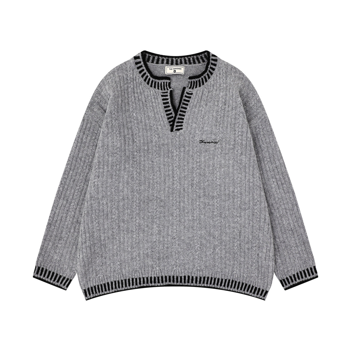 V-neck sweater base sweater