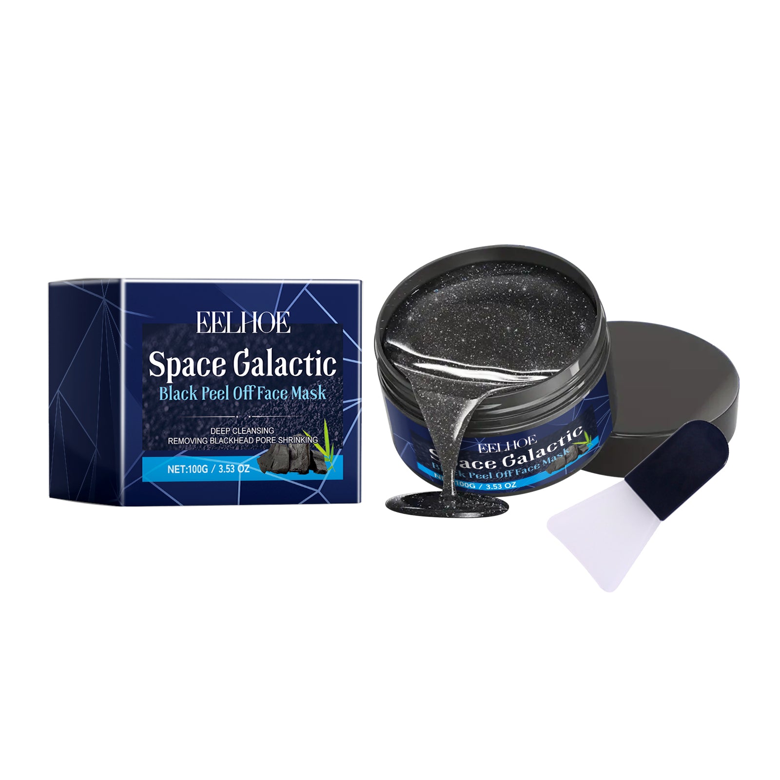 Space Galactic Black Peel Off Face Mask, Clean Blackheads Firming Pores Smooth The Skin Tear The Mask