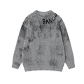 Knitted sweater inkjet graffiti sweater base sweater