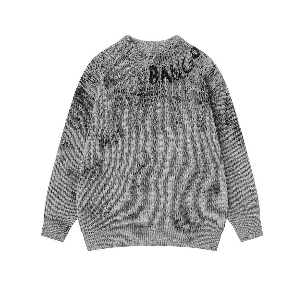 Knitted sweater inkjet graffiti sweater base sweater