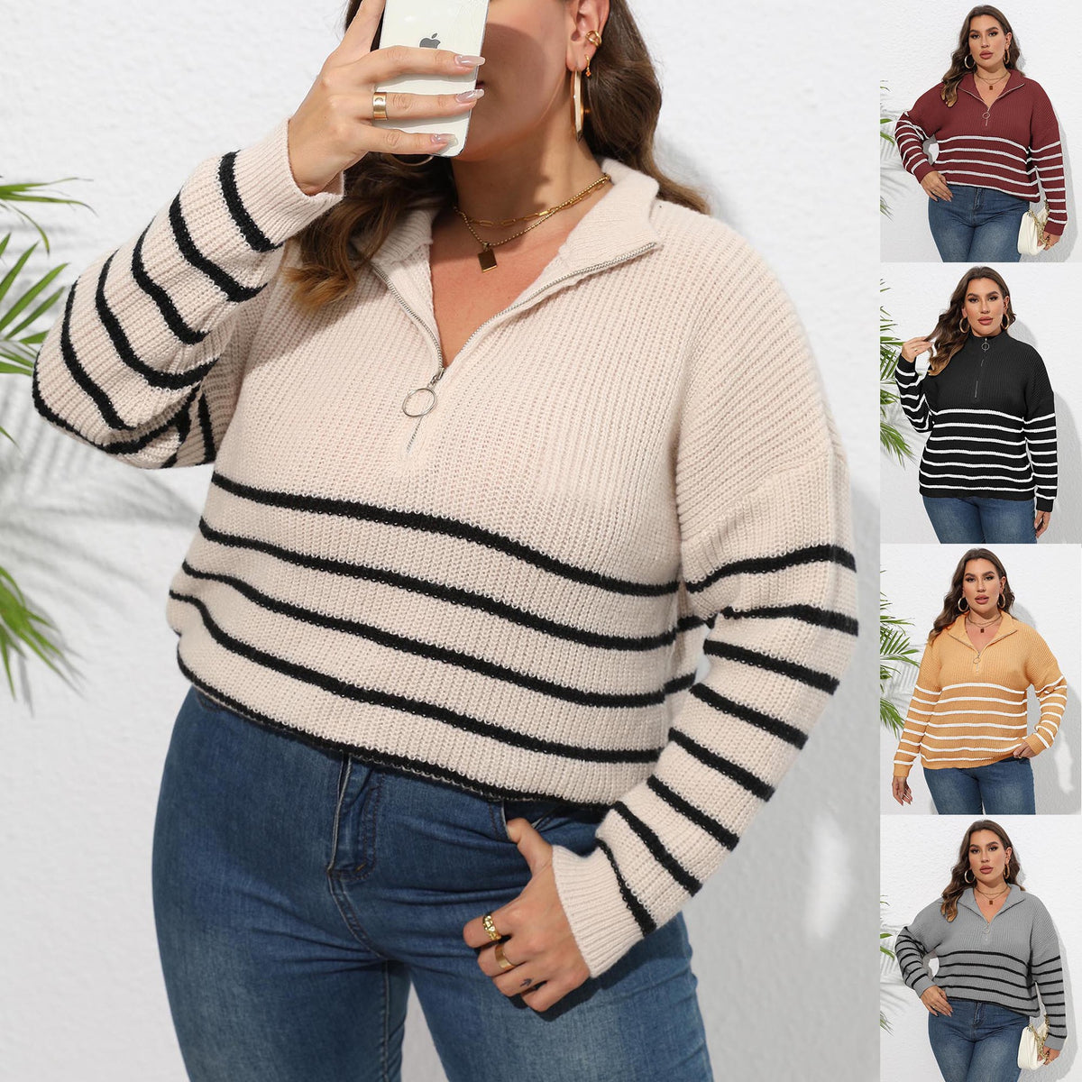 Women's Knit Sweater,, Knitted Sweater