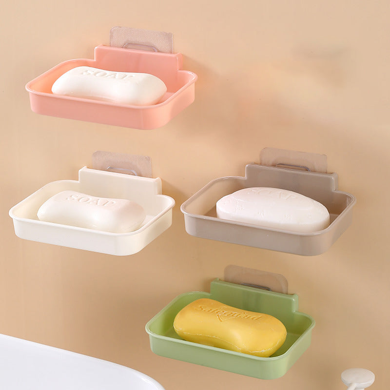 Smiley Free Punching Soap Rack Bathroom Drain Soap Box Toilet Soap Rack Wall Hanging Rack