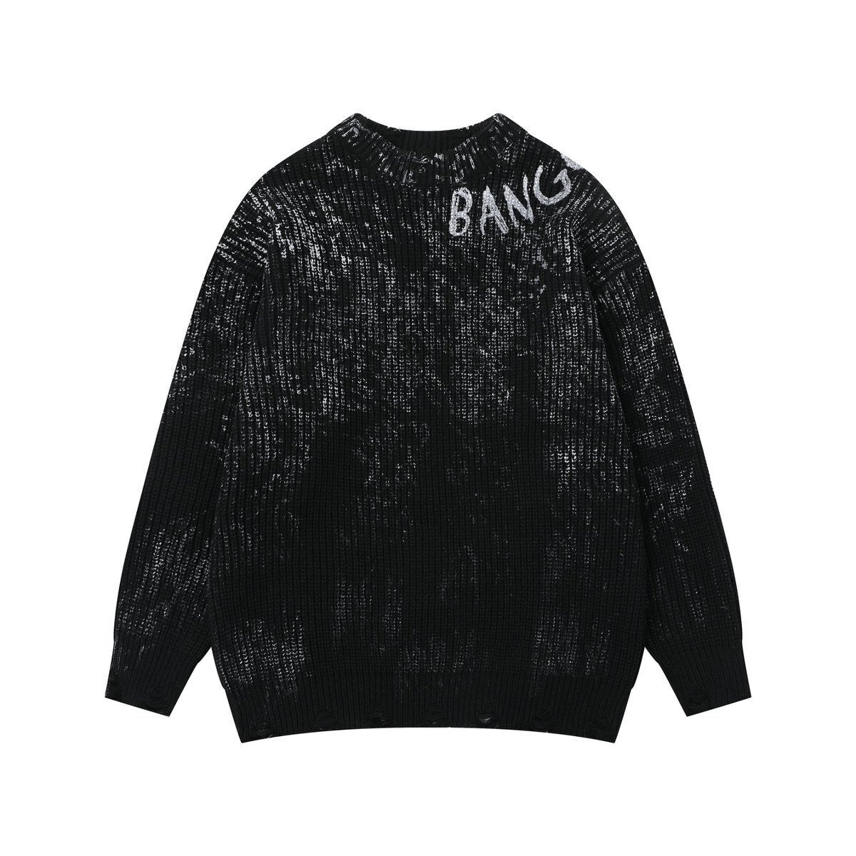 Knitted sweater inkjet graffiti sweater base sweater