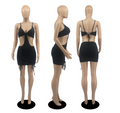 Sleeveless Hollow Out Bandage Sexy Mini Dress Summer Women Fashion Clothing Streetwear Outfits Club Y2K Clothing