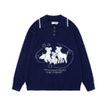 Cartoon collar sweater base sweater