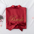 Bridal Robe Spring Silk-Like Women's Dress Wedding Salon Wedding Photography Bridesmaid Group Ice Silk Nightgown Women Summer