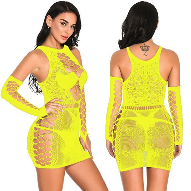 Women's Sexy Lingerie Erotic Babydoll Underwear Lace Nightdress Costumes Sleepwear Dress Oversize