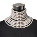Multi layer pearl necklace for women's wedding bride accessories