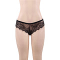 Woman Panties Underwear Thin Transparent Lace Briefs Open Back Sexy Bragas Mujer Black Floral Lace Knickers