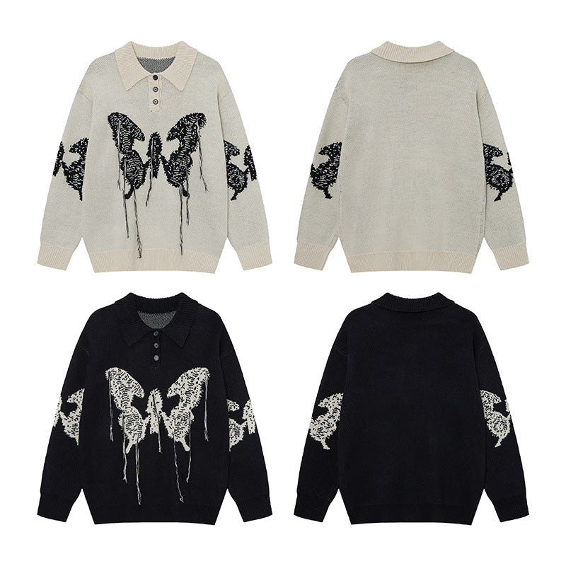 Collar tassel sweater base sweater