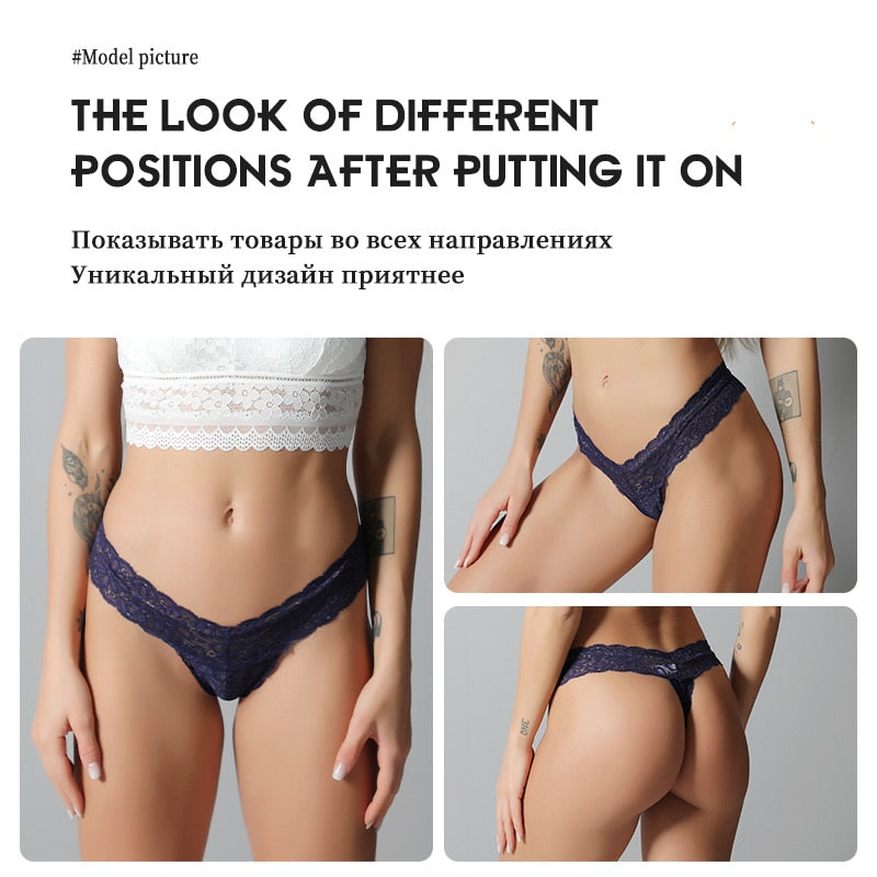 Women's Lace Thong Panties Underwear Sexy T-back Lingerie Transparent G-Strings Underpanties Female Japan Style Girls Briefs Hot
