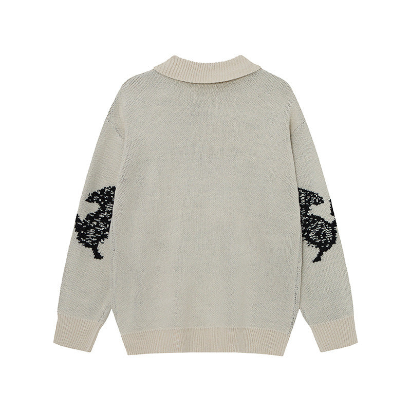 Collar tassel sweater base sweater